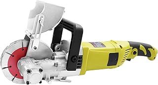 MEHOOSPVN Wall Chaser 4000W, Wall Groove Cutting Machine 6000RPM, Brick Concrete Slotting Machine Dust-Free with Water Pump 39-40mm Notchering 5 pcs of 120mm Diameter Blades Slotter Cutting Depth 35mm