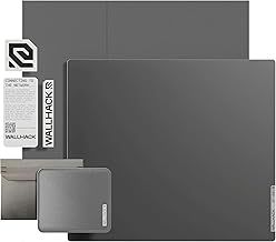 Wallhack SP-004 Glass Gaming MousePad - Professional Esport Mouse Mat w/Specialty Surface for Top Speed and Control, Large Tempered Glasspad with Full Silicone Base - Black, XL 49 cm x 43 cm