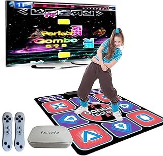 Damcoola Dance Mat Games for Kids & Adults, Musical Dance Step Pad for Exercise & TV, Red