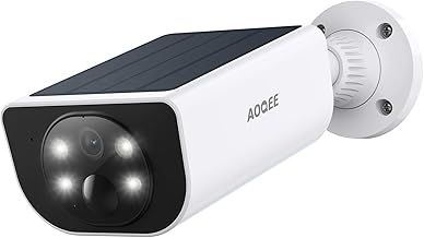 Security Camera Outdoor Wireless Solar - 2K CCTV Camera Systems, Battery Operated Home/House Security, PIR Detection, IP65, Colour Night Vision, SD card/Cloud Storage, Works with Alexa S1