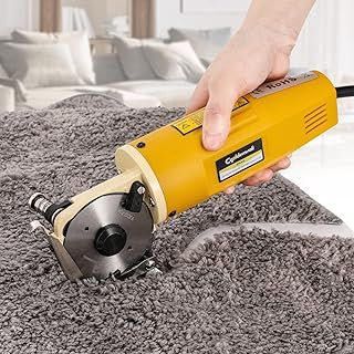CGOLDENWALL YJ-70A Electric Fabric Cutter with 25mm Maximum Cutting Thickness& 2400rpm Blade Rotating Speed& 70mm Blade Size& Automatic Sharpening Function Ideal for Textile/Leather/Paper Cutting 220V