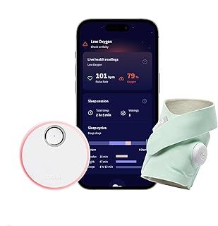 Owlet Dream Sock® - Smart Baby Monitor - Track Live Pulse (Heart) Rate, Oxygen in Infants - Mint