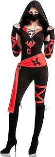 Spooktacular Creations Adult Women Ninja Costume, Deluxe Ninja Costume Set for Halloween Party Dress Up Cosplay