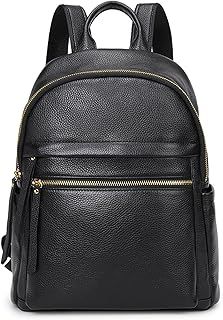 Kattee Women Real Leather Backpack Anti-Theft Rucksack Fashion Shoulder Bag Purse Fits 11inches Tablet