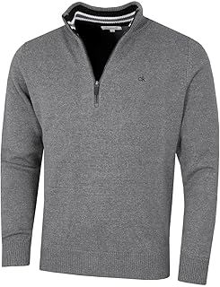 Calvin Klein Mens 2025 Knit Cotton 1/2 Zip Golf CK Top Sweater