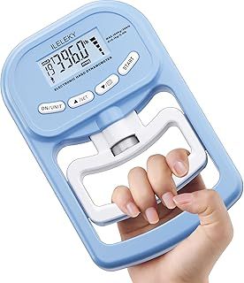 Hand Dynamometer Grip Strength Trainer - Electronic Hand Grip Strength Tester Grip Strengthener Hand Exerciser Meter Digital Hand Grip Training Gauge 396 Lbs for Sport Home School Use