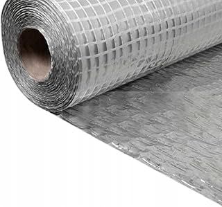Trade Store Vapour Barrier and Thermal Insulation Aluminium Foil Membrane - for use in Walls, Floors and Roofs - 1m x 50m (50 SQ/M) - 90 G/SM - Free Next Day UK Delivery - CE Approved