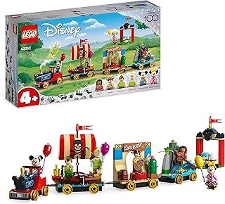 LEGO 43212 Disney: Disney Celebration Train​ Set with Moana, Woody, Peter Pan and Tinker Bell Parade Floats plus Mickey and Minnie Mouse, Toy for Kids Aged 4 Plus, Disney's 100th Anniversary Series
