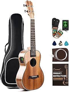Caramel CT103 High Gloss Tenor Acoustic & Electric Ukulele with Full Set Accessories