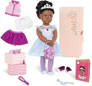 Our Generation - 46 cm Floral Fashion Starter Doll - Rosalind - Dark Brown Hair & Eyes - 3 Outfits & Styling Accessories in Gift Box - Pretend Play - Toys for Kids Ages 3+