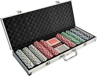 Poker Set - 500 Piece Texas Hold Em Complete With Chips, Cards, Dice, And Casino Style Case