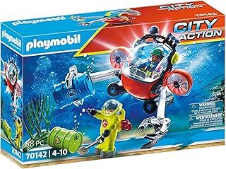 Playmobil City Action 70142 Sea Rescue: Environmental Expedition with Dive Boat, For Ages 4+