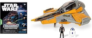 Star Wars Micro Galaxy Squadron Anakin Skywalker's Jedi Interceptor Mystery Bundle - 3-Inch Light Armor Class and Scout Class Vehicles with Accessories