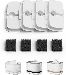 PETLIBRO Replacement Filters for Dockstream Battery Operated Cat Water Fountain, 2.5L/84oz Wireless Pet Water Fountain (Filter * 4)