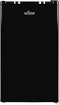 Willow W48EUFIB Freestanding Under Counter Larder Fridge with Chiller Box, 90 Litre Capacity, Adjustable Feet and Reversible Door – Black