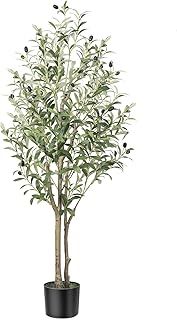 Alupssuc 4FT Artificial Olive Tree, Lifelike Olive Leaves, Faux Tree Indoor/Outdoor for Home, Living Room, Bedroom, Balcony, Office, Garden Decor