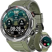 Blackview Military Smart Watch for Men (Answer/Make Calls), 1.39" HD Fitness Watch with Heart Rate SpO2 Sleep Monitor Stress Test, 100+ Sports Modes Waterproof Outdoor Smartwatch for iOS Android