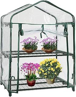Parkland 2 Tier Mini Greenhouse Cold Frame PVC Plastic Outdoor Garden Steel Frame Plants Grow House