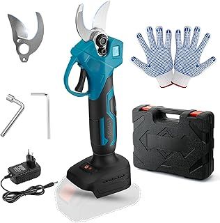 Electric Pruning Shears Professional Cordless, 15-30 mm Professional 21V Electric Pruning Shears Cutting Diameter, Loppers, Secateurs & Pruning Scissors, Cordless Pruning Shears, No Battery