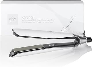 ghd Chronos Hair Straightener & Styler in White - Most Advanced Styler, 3X Faster Styling, More Shine, No Extreme Heat Damage - for All Hair Types - (UK Plug)