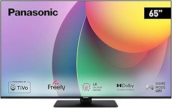 Panasonic TB-65W60AEY, W60 Series 65 inch 4K Ultra HD LED Smart TV, 2024, Freely, TiVo, 4K Colour Engine, Dolby Vision & Atmos, For An Exceptional Visual Experience