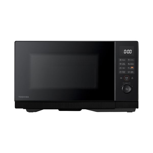 TOSHIBA 26L 6-in-1 Professional Air Fry Plus Microwave Combo With Chef Defrost, Crispy Grill,Bake,Convection,Combi, 10 power levels, 20 Auto Menus, 900W Microwave, 1500W Grill, Black, MV2-EC26SF(BK)
