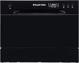 Russell Hobbs RHTTDW6B Freestanding Compact Dishwasher, Eco mode, 6 place_settings, Black, Noise level: decibels 52