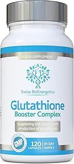 Glutathione Booster Complex – 120 Capsules of Advanced Nutrition to Support The Body’s own glutathione Production – NAC, Quercetin, L-glycine, Alpha Lipoic Acid, L-glutamine & Vitamin C – UK Made