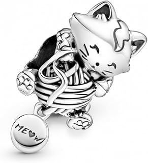 Pandora Passions Kitten and yarn ball sterling silver charm