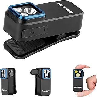 OLIGHT Oclip Pro 500 Lumens 3 Light Sources Clip on Torch, USB-C Rechargeable EDC Lamp with Magnetic Base, Compact LED Flashlight for Working, Cycling, Running, and Safety Warning (Black)