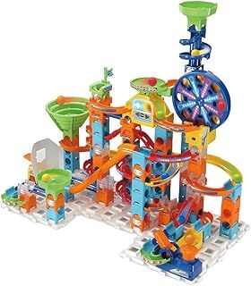VTech Marble Rush Adventure Set, Construction Toys for Kids with 10 Marbles and 128 Building Pieces, Electronic Track Set for Boys & Girls, Colour-Coded Toy with Sound, 4 Years +, English Version