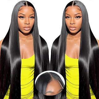 200 Density 9x6 Glueless Wig Human Hair For Black Women, Pre Cut Max Lace Straight Human Hair Wig, HD Lace Front Wigs Human Hair Pre Plucked Ready To Wear Lace Frontal 20 Inch