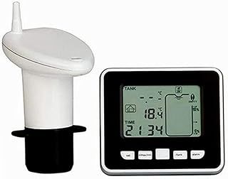 Digital Level Gauge Water Tank Oil Tank Sonic Liquid Level Sensor Wireless Level Gauge with Temperature Gauge Sensor Water Level Gauge for Cistern, Rainwater Tanks