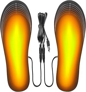 Heated Insoles, Foot Warmer USB Electric Heating Shoes Thermal Insoles, Washable Cutting Warm Insoles for Men Women Outdoor Camping, Skiing, Fishing, Hiking (Size 40-45)