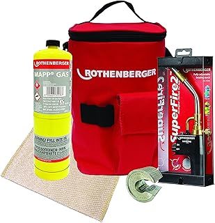 Rothenberger Hotbag Deal Kit Includes Superfire 2 Torch, 15mm Pipeslice, Soldering Mat, Map Gas and Carry Bag