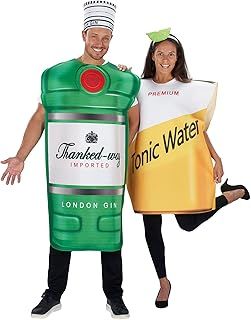 ORION COSTUMES Unisex Gin and Tonic Paired Novelty Couples Carnival Fancy Dress Costumes