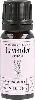 Nikura French Lavender Essential Oil - 10ml | 100% Pure Natural Oils | Lavender Oil For Sleep, Aromatherapy, Diffusers for Home | Vegan & UK Made