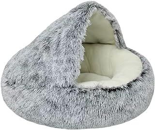 KKPW Plush Donut Dog Bed, Calming Dog Bed Fluffy Plush Pet Bed,Soft and Fluffy Cuddler Pet Cushion Self-Warming Puppy Beds, Indoor Cats Dogs Soft Warm Donut Cave Bed, Pet Sleeping Pillow (60CM)