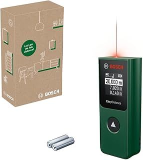 Bosch laser measure EasyDistance 20 (easy & precise measurement up to 20m, pocket size, one-button control, in E-Commerce cardboard box)