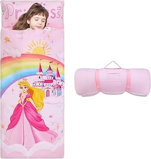 Sleeping Bag for Boys Girls,Nap Mat for Kids with Removable Pillow,Warm Toddler Slumber Bag for Bedroom Daycare Kindergarten,Gift for Birthday Christmas
