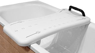 PEPE Mobility - Suspended Bath Seat for Adults, Transfer Board, Disabled Bath Board, Bathtub Seat with Handle, Wrinkled Surface