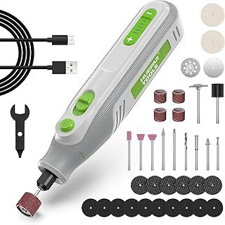 Mini Cordless Rotary Tool, 5-Speed 4V MAX Rechargeable Rotary Tool Kit, 5000-25000 RPM, USB Charging, 36 Accessories, Multi Tool for Sanding, Polishing, Drilling, Etching, Engraving, DIY Crafts