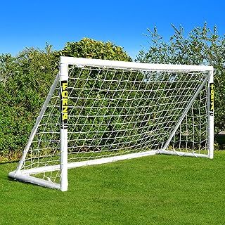 FORZA 8ft x 4ft Football Goal | Durable All Weather uPVC Goal [Optional Target Sheet, Training Football & Carry Bag]