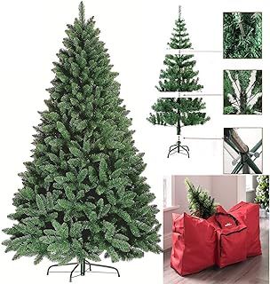 Colorado Green Pine Bushy Artificial Christmas Tree Tips 5ft/6ft/7ft Xmas Tree With Metal Stand & FREE BAG (6FT (180CM) 700 tips)