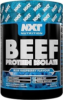 NXT Beef Protein Isolate 540g - High Protein Powder in Natural Amino Acids - Paleo, Keto Friendly - Dairy and Gluten Free | 540g (Blue Raspberry)