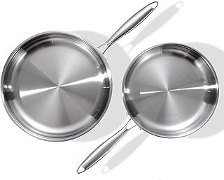 DELARLO Tri-Ply Stainless Steel 1 Quart Saucepan with Lid, Compatible With All Stove 600℉, Small Pots for Cooking, Fast Even Heats