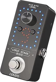 Guitar Looper,Built-in Tuner,Bass Loop Effect Pedal(9 Loop Tracks,Max 40 Minutes Overdub Recording) Electric Guitar Loop Machine,Musicial Gears for Guitars/Bass/Keyboard/Drum