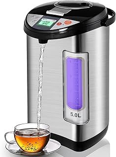 5L Instant Hot Water Dispenser, Thermal Stainless Steel Water Boiler with 5 Temperature Settings, 24H Timer, Auto Re-Boil & Rotatable Base, Electric Instant Kettle for Home Office Brewing