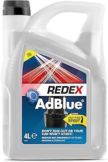Redex AdBlue Additive 4L, AdBlue With Easy-Pour Spout, Reduces NOX Emissions, Quick & Easy Filling, Keep Spare In Boot, Premium Quality AdBlue Diesel Exhaust Fluid, No-Spill Bottle, 4 Litres