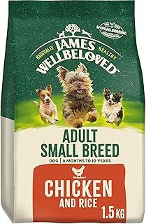 James Wellbeloved Adult Small Breed Chicken and Rice 1.5 kg Bag, Hypoallergenic Dry Dog Food